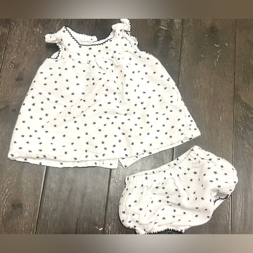 French Cotton Baby Girl 2 Piece Outfit